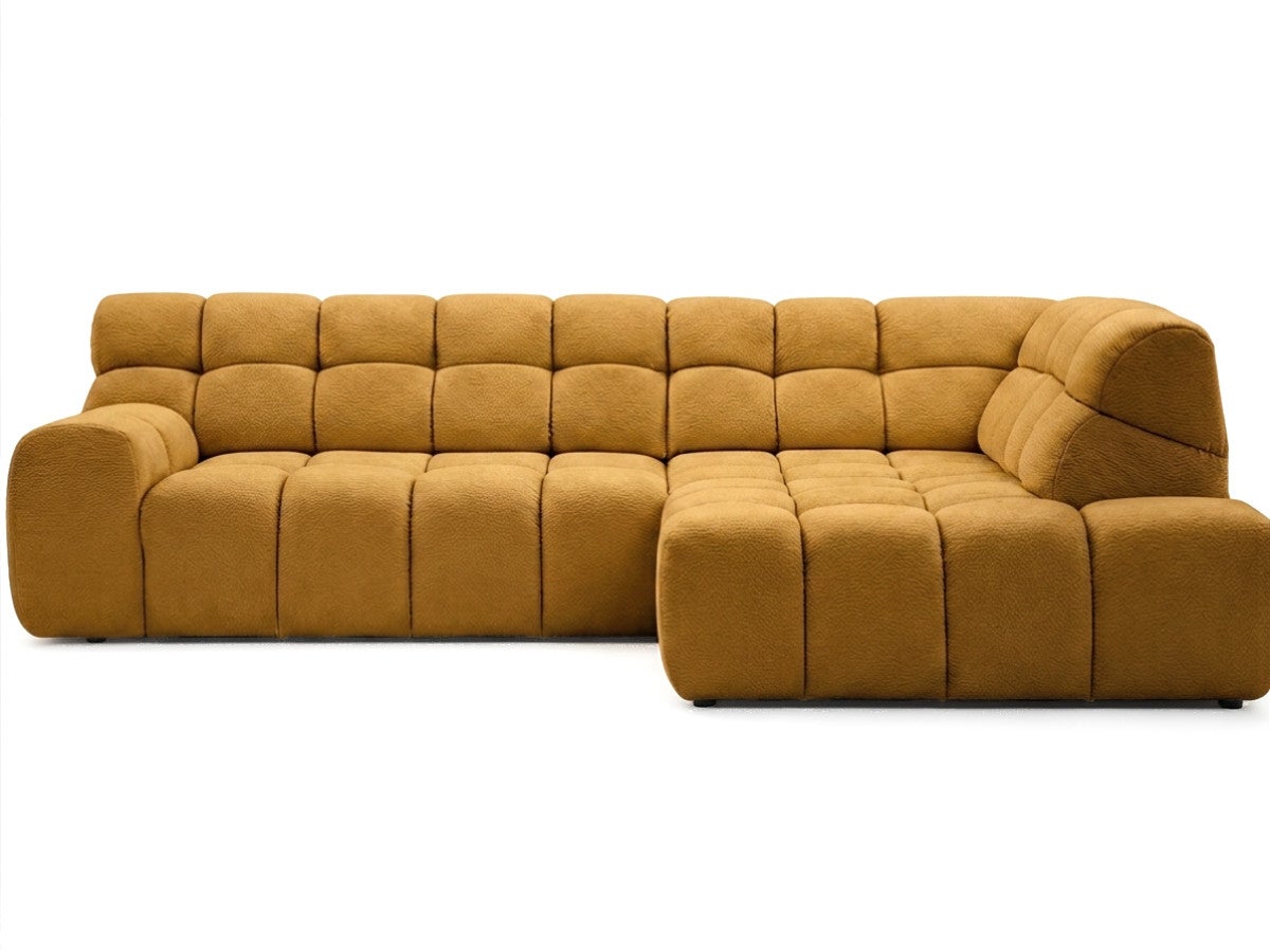 Canapé d'angle L convertible avance-recule électrique ANDRE tissu ...