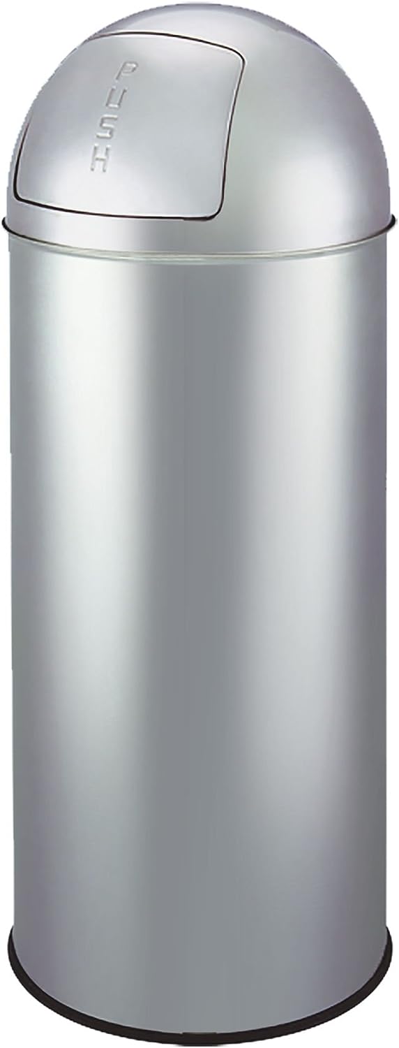 King Home Pattumiera in acciaio lt 25 25x60h cm con apertura a spinta finitura a specchio - 4