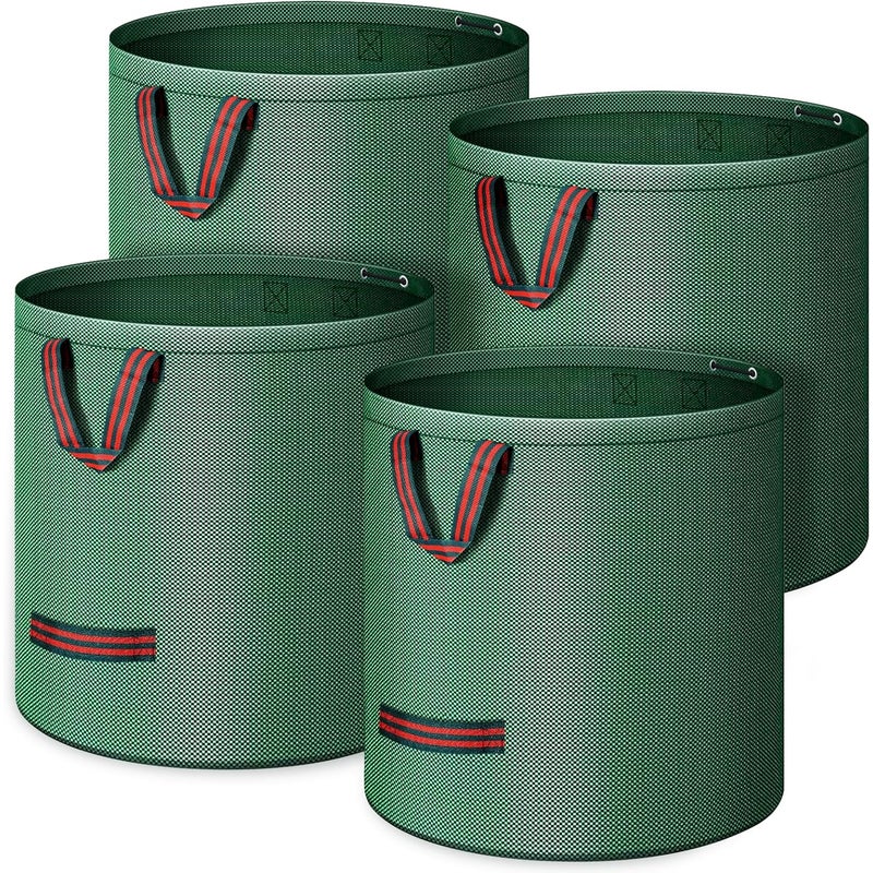 4 x 272 l worki ogrodowe odporne na rozdarcia, wyjątkowo wytrzymały worek ogrodowy, składany i nadający się do prania worek ogrodowy