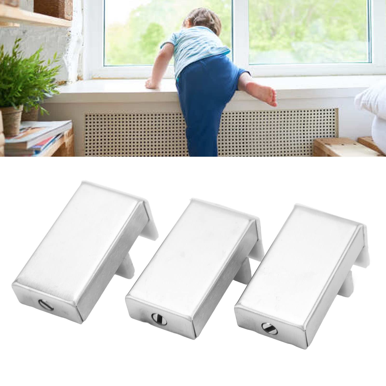 Paquete De 6 Cerraduras Para Puerta Corrediza Para Ventana A Prueba De Niños, Color Marrón, Seguridad Para Tu Bebé Y Protege A Los Niños De Peligrosos En Casa (6, Marrón