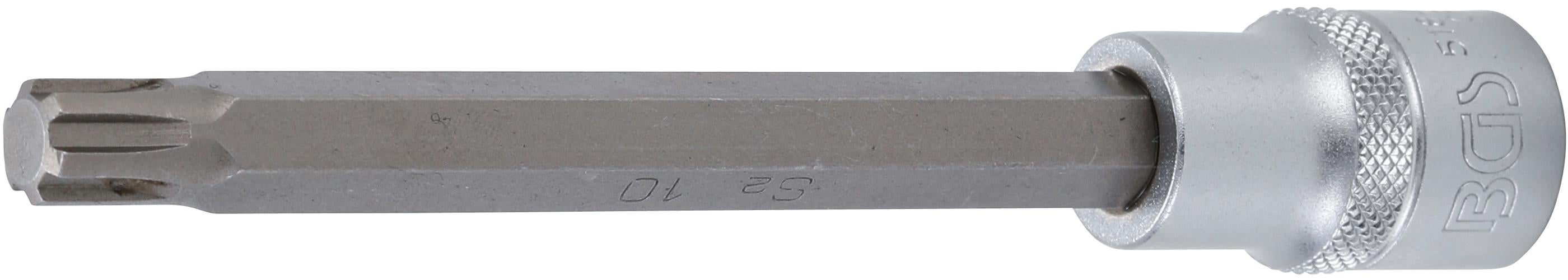 BGS Bit nasadka długość 140 mm napęd kwadrat wewnętrzny 12,5 mm (1/2") profil klinowy (do RIBE) M10 - 5184-R10