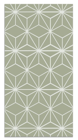 Panorama Tapis du sol Vinyle Ronde Tuile Kaléidoscope Oriental Gris