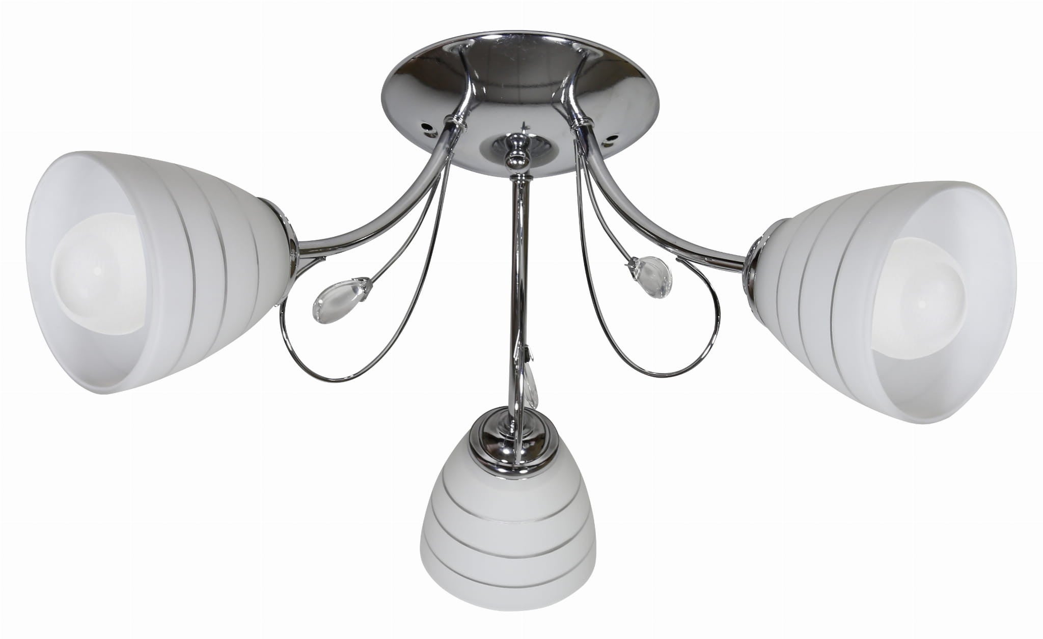 Lampa wisząca SIMPLI chromowana biała 3 x E27 x 40W wym: 23 x 54 x 54 cm Candellux