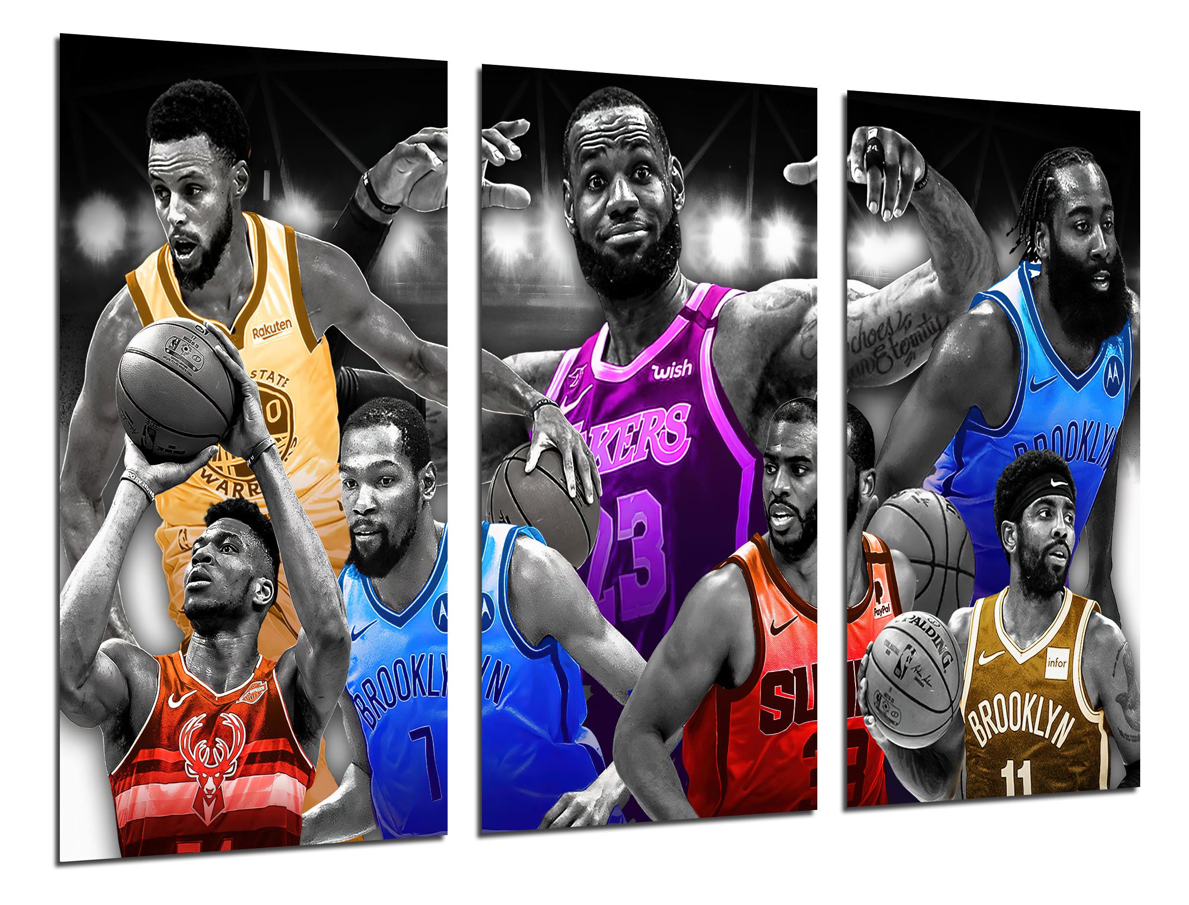 Lot De 3 Affiches Basketball Aquarelle - 30,5x40,6 Cm Sans Cadre - Décoration Murale Minimaliste Sportive - 2
