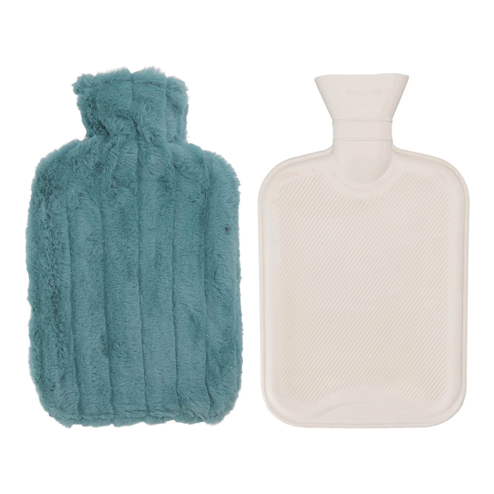 Borsa Dell'acqua Calda In Gomma 2 Litri Con Rivestimento In Pile, Per Dolori E Freddo, INNOVA