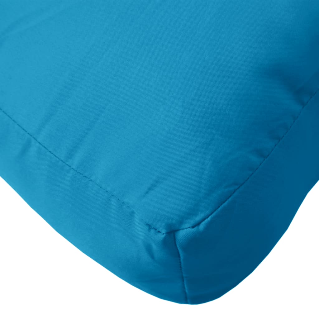 Juego de 2 cojines palet de tela oxford azul claro - 8
