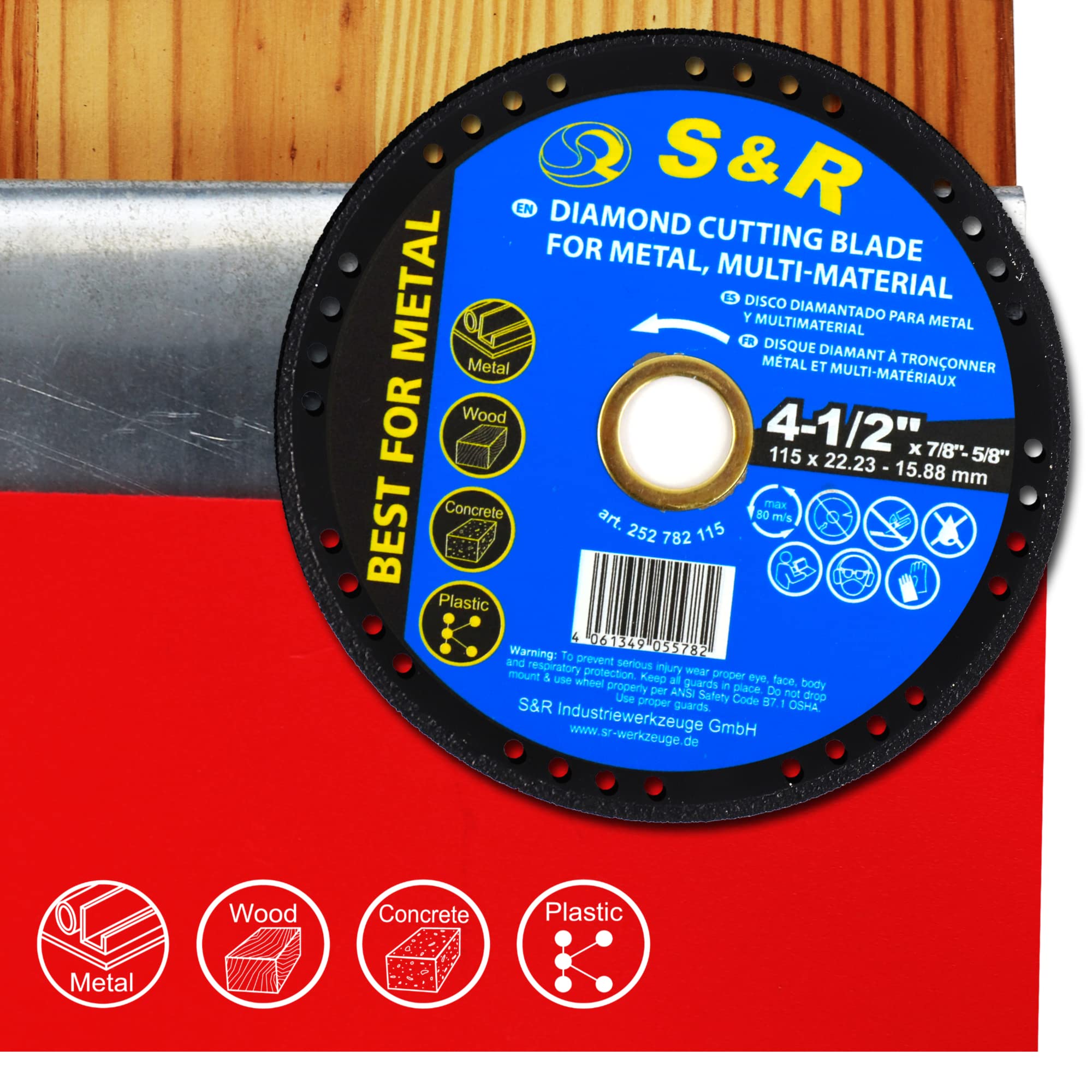 Disco Diamantato Per Smerigliatrice Teikuta 115 Mm - Per Rimuovere Malta Da Mattoni, Spessore 8 Mm | Disco Taglio Muratura - Foto 4