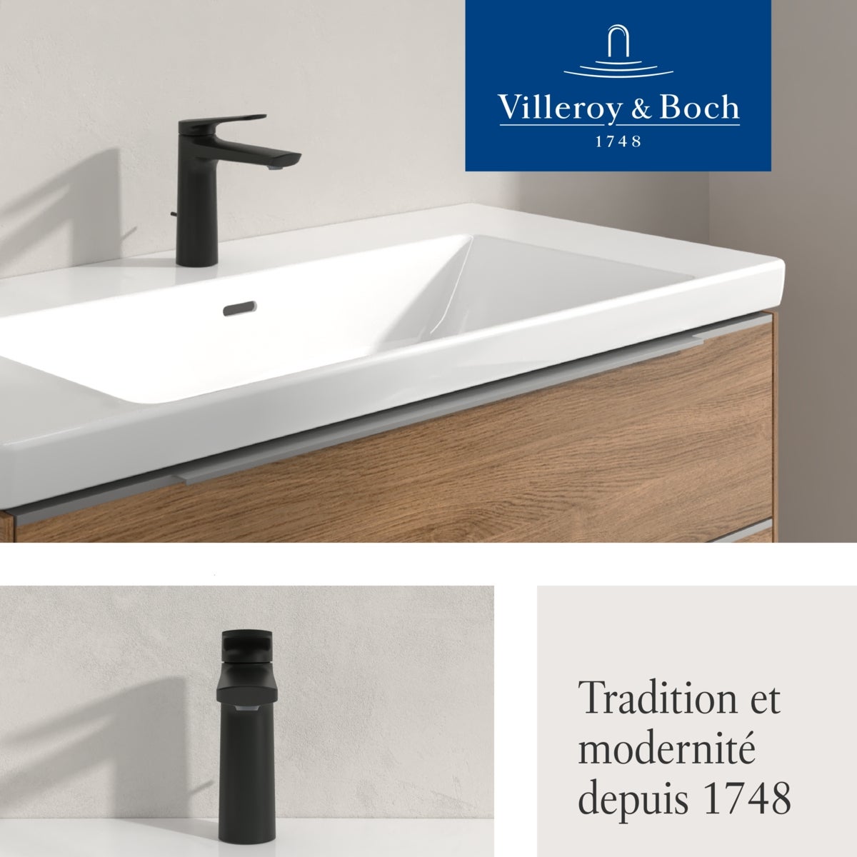 Villeroy & Boch - Robinetterie Lavabo Oasis - Matt Black. Monocommande. Bec 114 mm. Économie dEau. Cartouche Céramique - 8