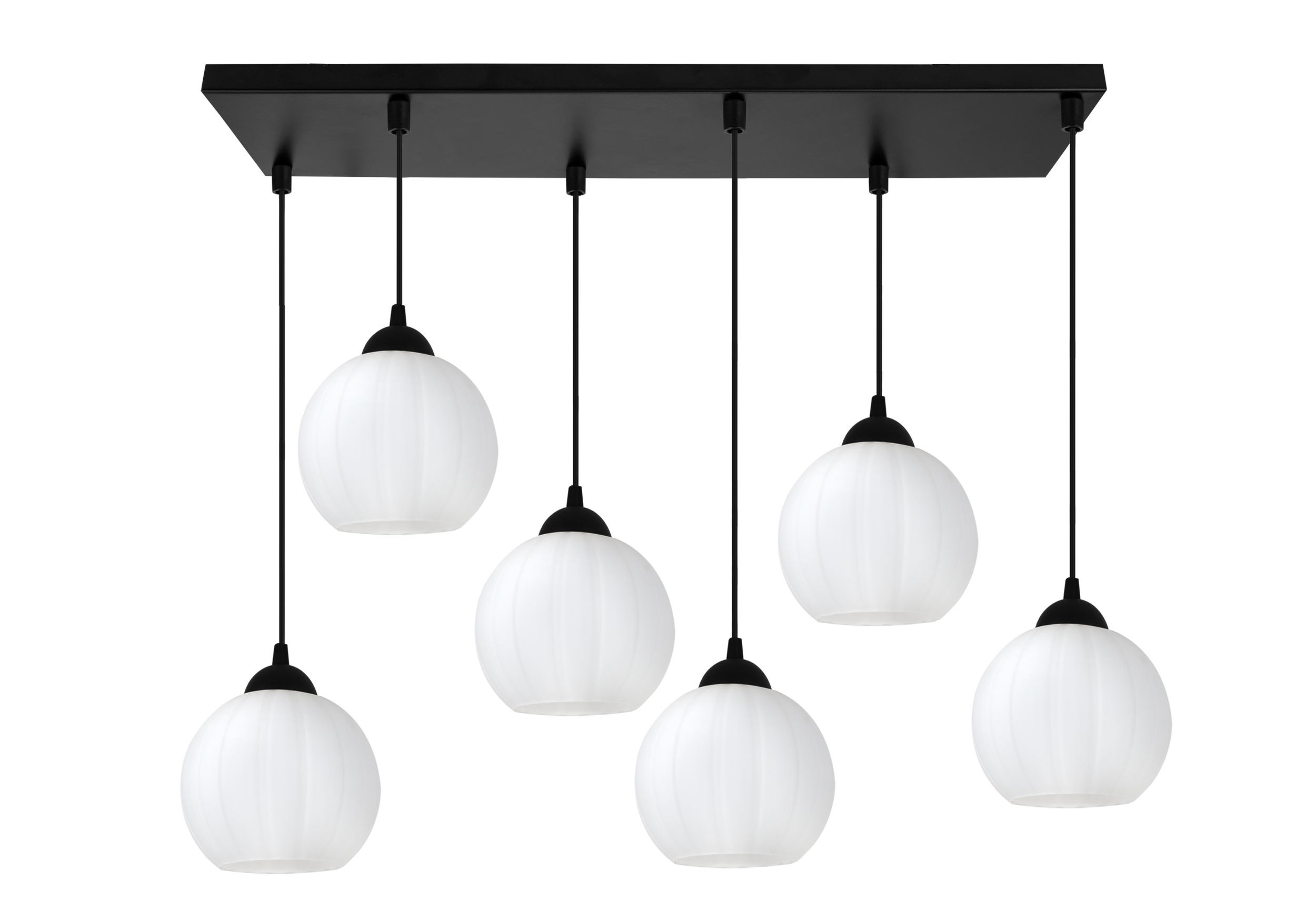 Lampa sufitowa wisząca Costa loft 6xE27 klosz kula biała Light Home LH