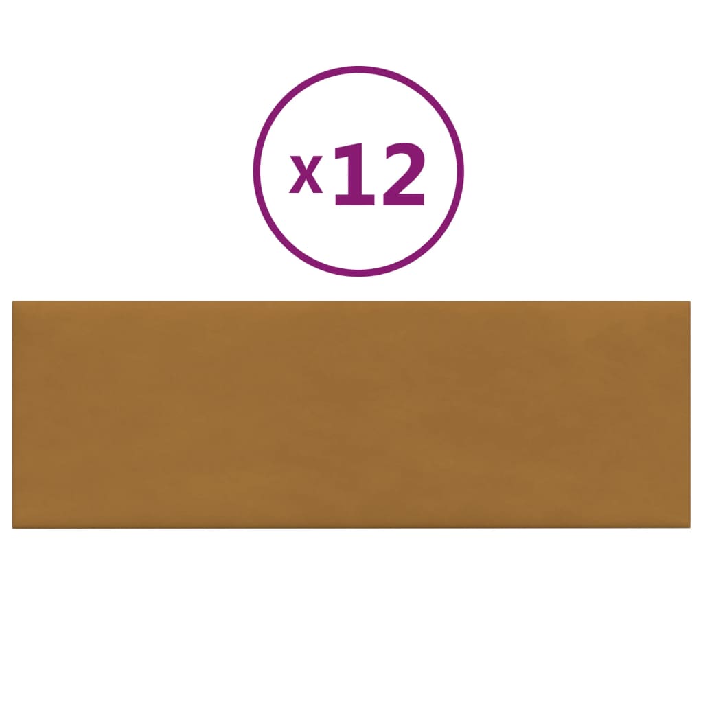 Panneaux muraux 12 pcs Marron 90x30 cm Velours 3,24 m² CFW54241 | Leroy ...