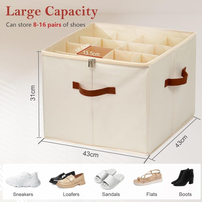 Scatole per scarpe - Organizer per scarpe impilabile - 20 pezzi - Fori Scatole per scarpe - Organizer per scarpe impilabile - 20 pezzi - Fori