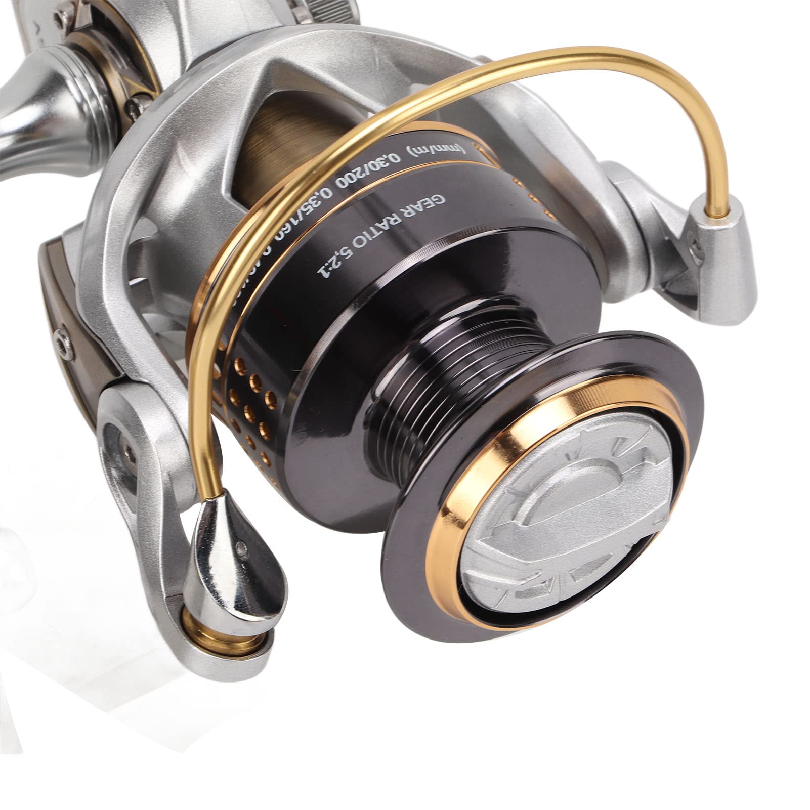 ASTON4000 Mulinelli 5.2: 1 Rapporto di trasmissione ad alta velocità 10+1BB Mulinello da pesca completamente in metallo liscio e potente - 8