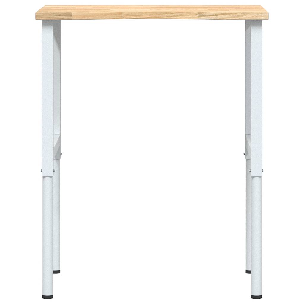Établi en chêne massif 80x60x(71,5-98) cm - COMFORTXL - 4