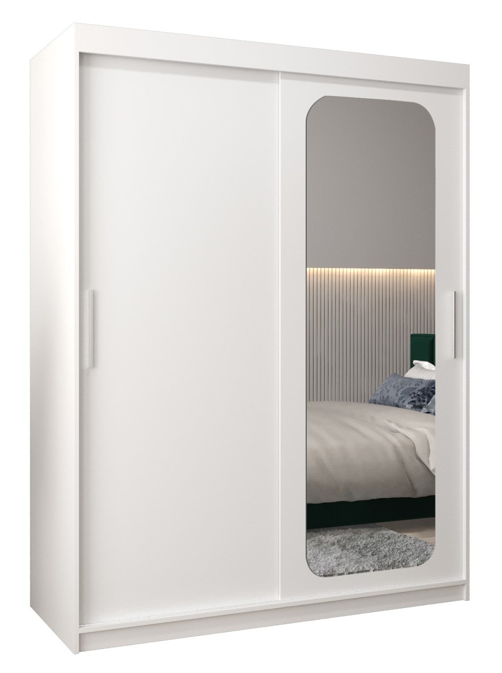Szafa przesuwna garderoba PROMO T2 150 x 62 x 200 cm Biały - Abiks Meble