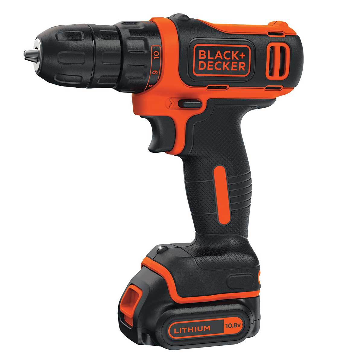Perceuse-visseuse sans fil 10.8v ultra compacte - blach+decker - avec 2 batteries 18v 1.5ah - coffret - bdcdd12k1b-qw - 3
