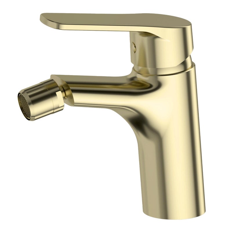 Bateria bidetowa jednouchwytowa Full, szczotkowane złoto