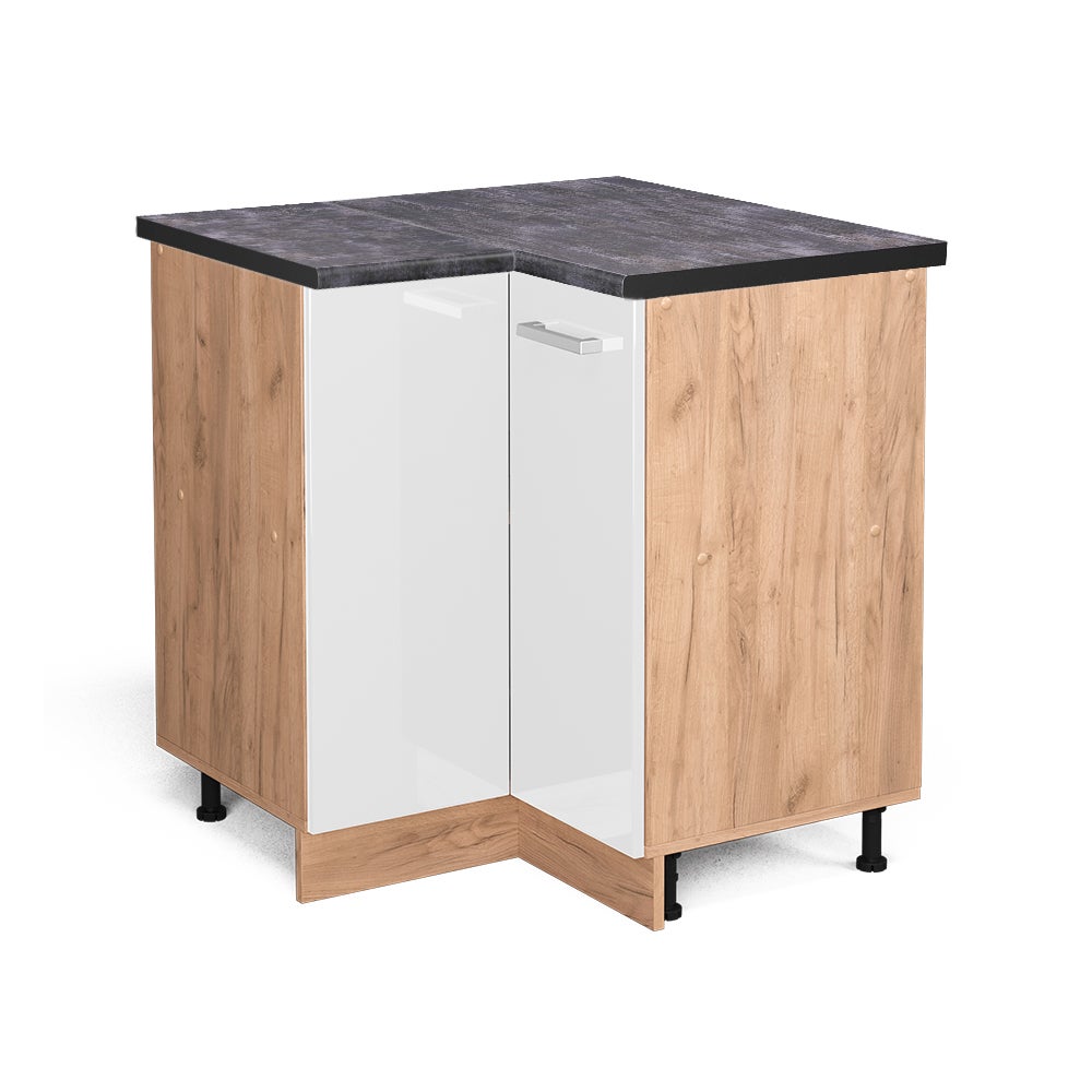 Vicco Szafka narożna R-Line, Biały wysoki połysk, 75.6 cm , BP Antracyt