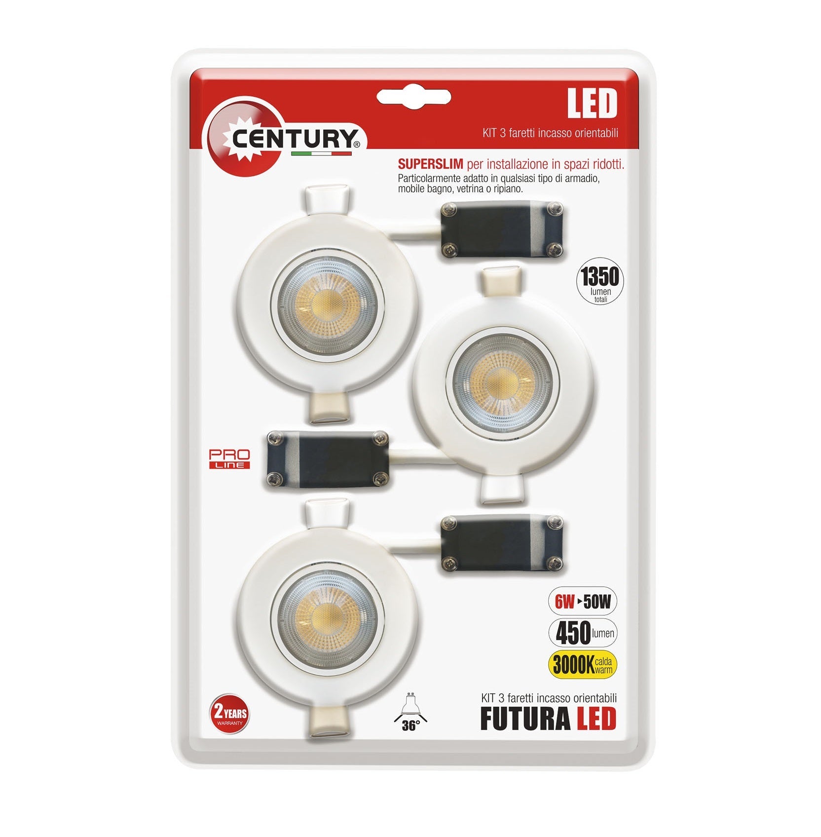Spot encastré complet Futura ADV LED 6W - PACKAGE 1 Spot 4000K - 4
