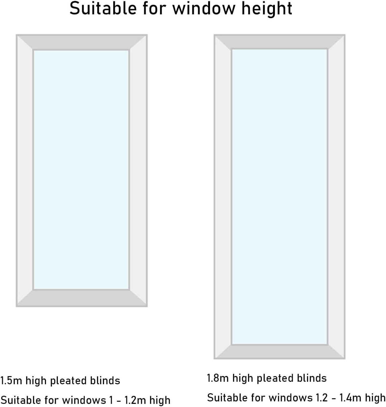 Tende plissettate termiche, senza foratura, tende semi-oscuranti, protezione per la privacy e protezione solare, 60 cm x 180 cm - 3