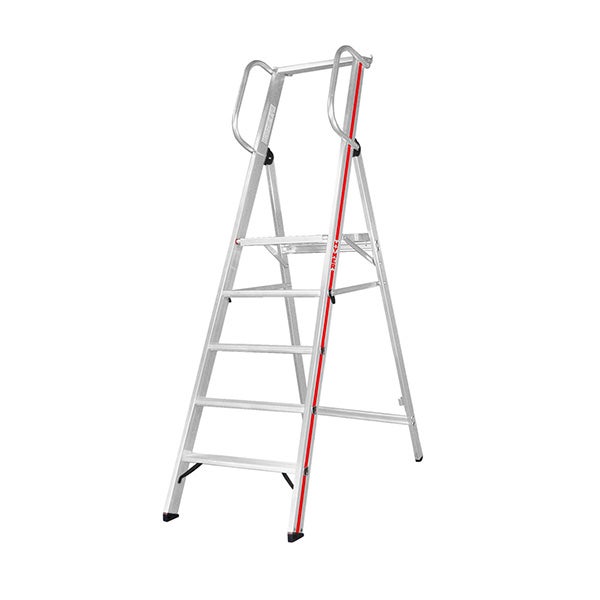 Escabeau 5 marches grande plateforme - Hauteur max. de travail 3.15m - 8080/05