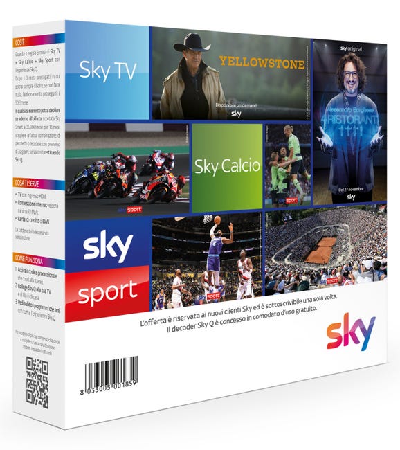 Sky Q Ethernet (RJ-45), IPTV, Terrestre, WLAN 4K Ultra HD Nero