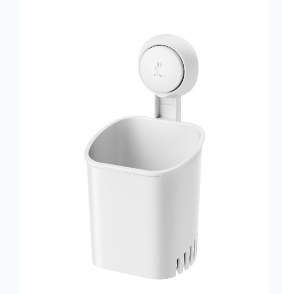 Porte Brosse à Dents Ventouse sans Perçage&Réutilisable,Porte Gobelet Rotation à 360Impérable Support pour Carrelage Paroi de la Douche Salle de Bain