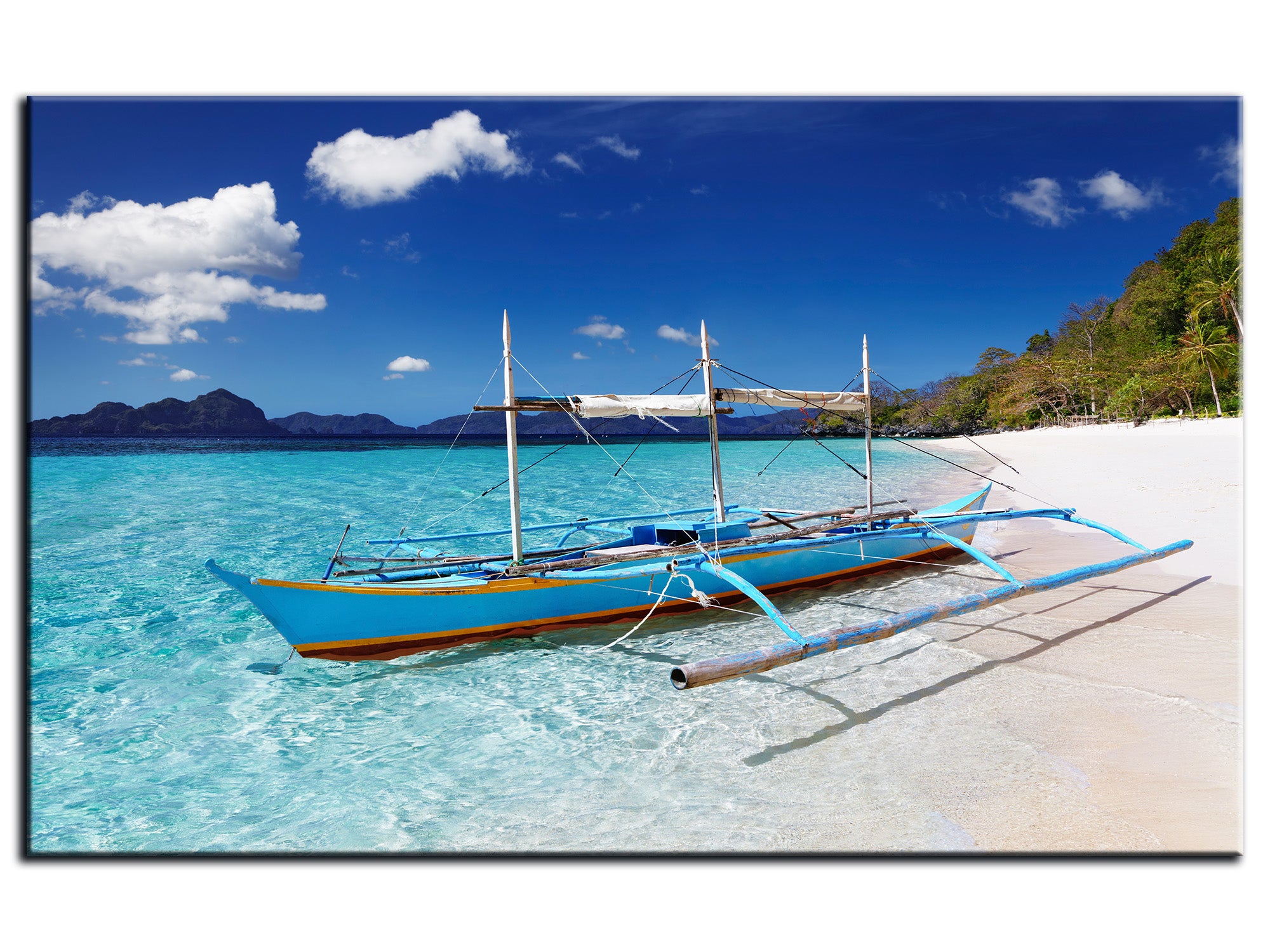 DECLINA, Tableau toile imprimée paysage, Tableau photo PLAGE PHILIPPINES, 100x60 cm - 2