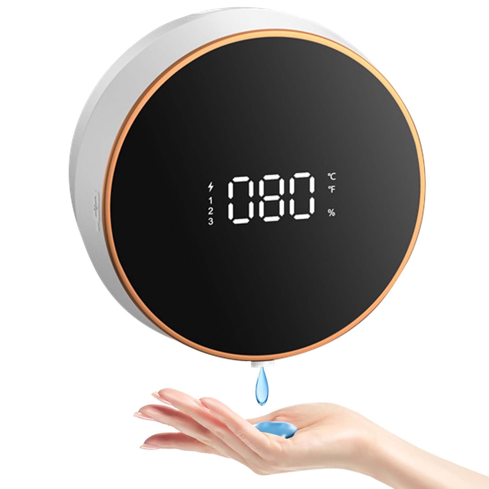 Automatyczny dozownik do mydła ścienny, 300 ml Dozownik do płynu do naczyń bez wiercenia z 3 poziomami, Dozownik do mydła (Biały (Wersja żelowa))