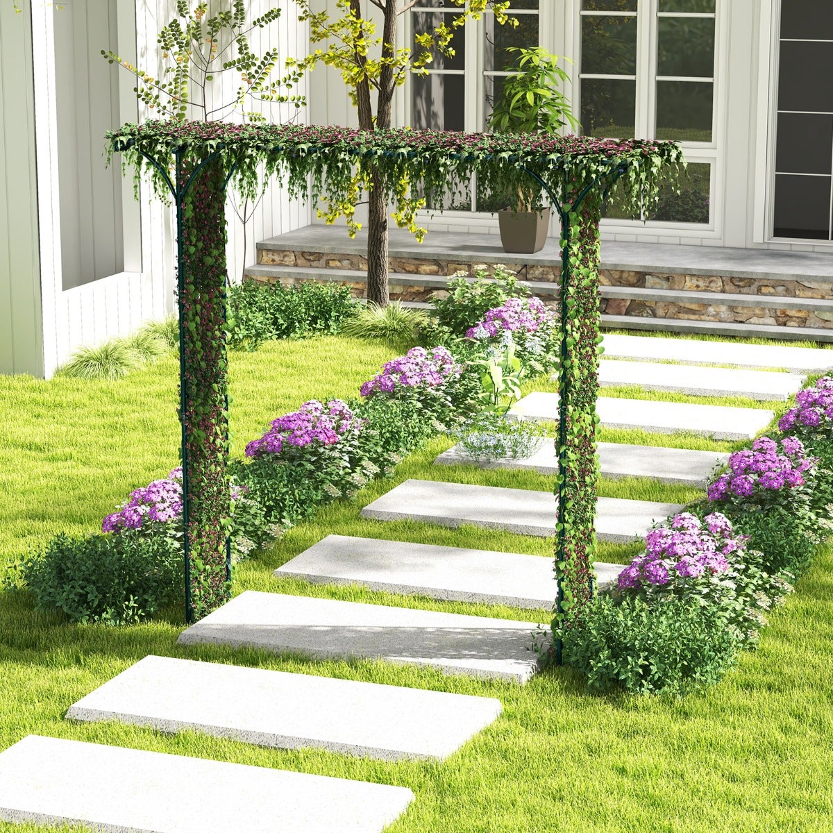 Pergola Mtallique Pour Jardin