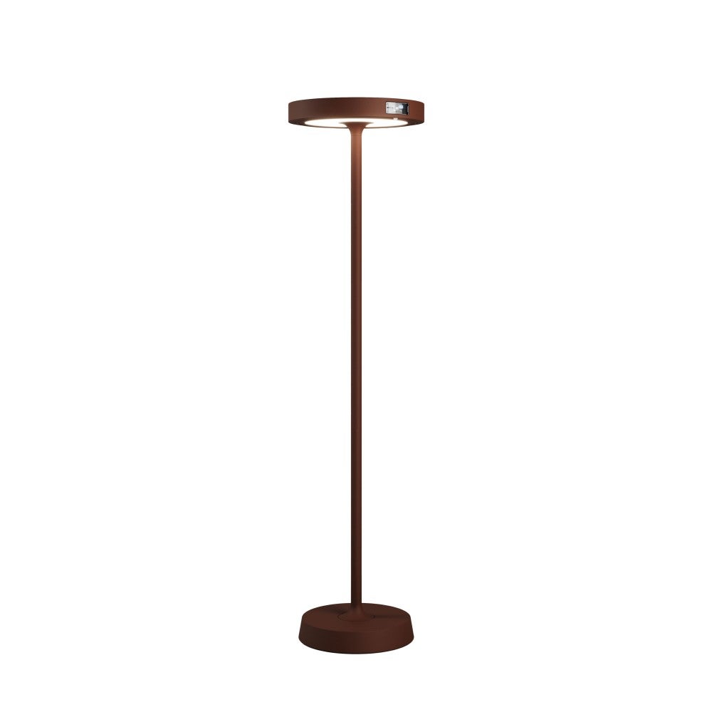 Barbell Solar RF - 65W Solarna lampa podłogowa LED z akumulatorem - Zewnętrzna lampa podłogowa 3 wysokości 156-113-70 cm Corten