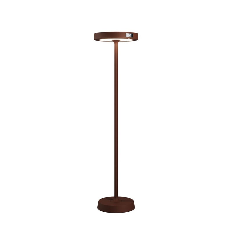Barbell Solar RF - 65W Solarna lampa podłogowa LED z akumulatorem - Zewnętrzna lampa podłogowa 3 wysokości 156-113-70 cm Corten