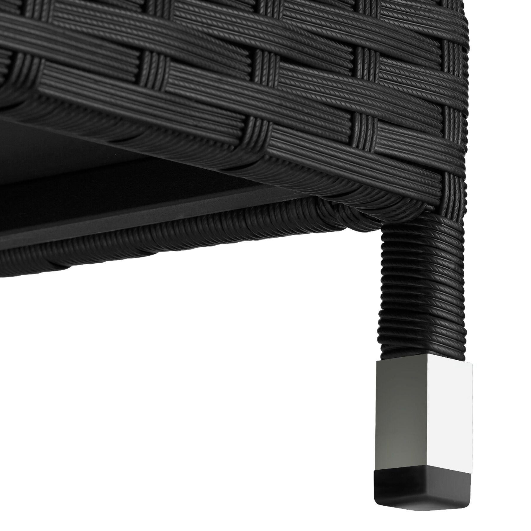 Coffre de jardin rotin en résine tressée et structure en acier 120x55x61,5cm 270 L avec poignées et 2 roues TECTAKE - 9