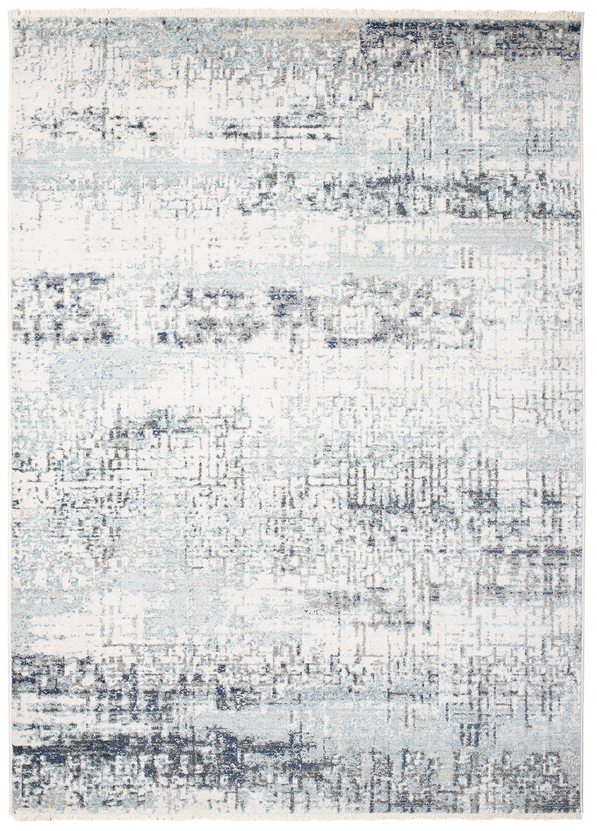 Tappeto Valley Pelo Corto 200x300 Cm - Design Vintage Per Soggiorno, Bianco/Blu, Oeko-Tex - Foto 11