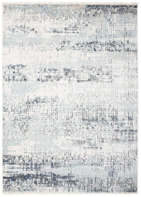 Tappeto Valley Pelo Corto 200x300 Cm - Design Vintage Per Soggiorno, Bianco/Blu, Oeko-Tex - Foto 11