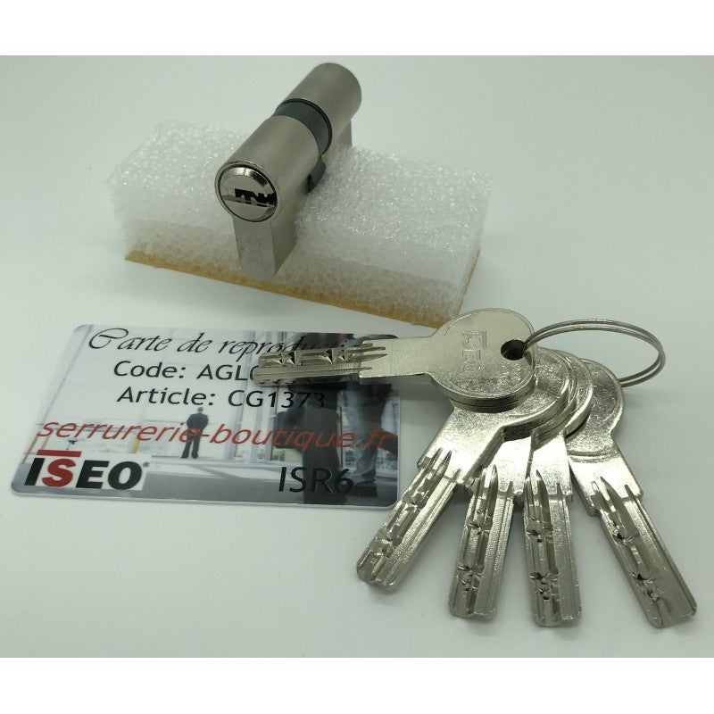 CYLINDRE EN FORME 82099 CLÉS EN LAITON NICKELÉ ISEO 3 CAMES DIN MM 60