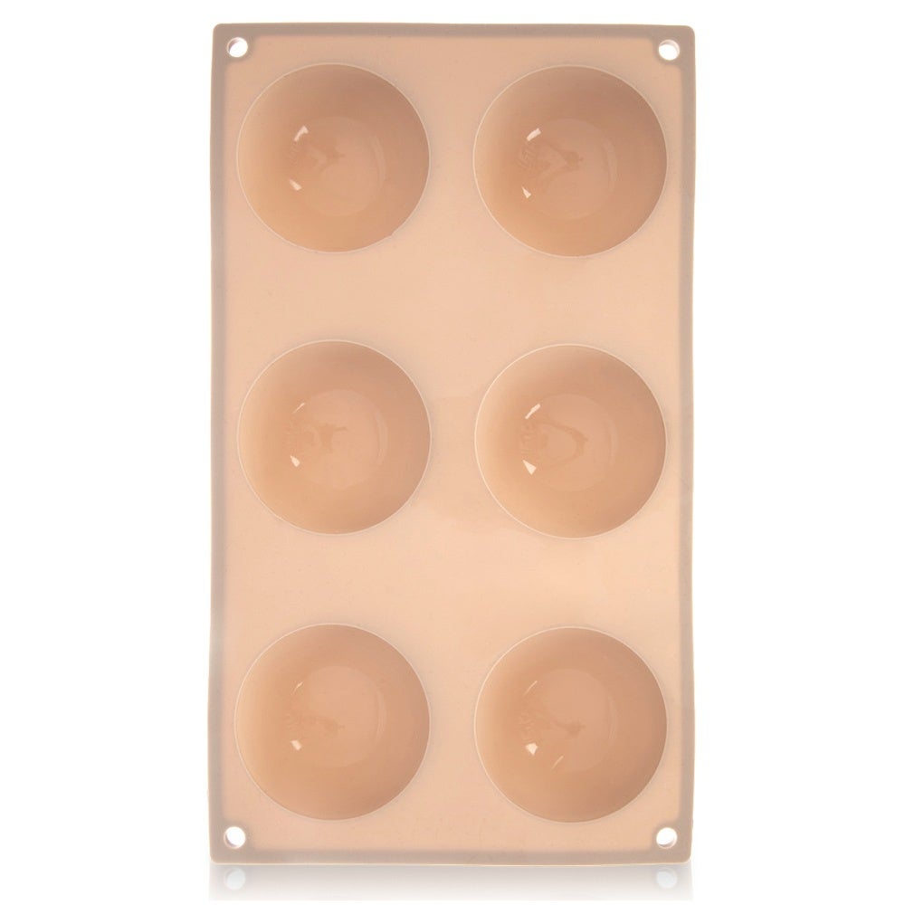 Forma do ciastek silikonowa beżowa półkula 28x16,5 cm