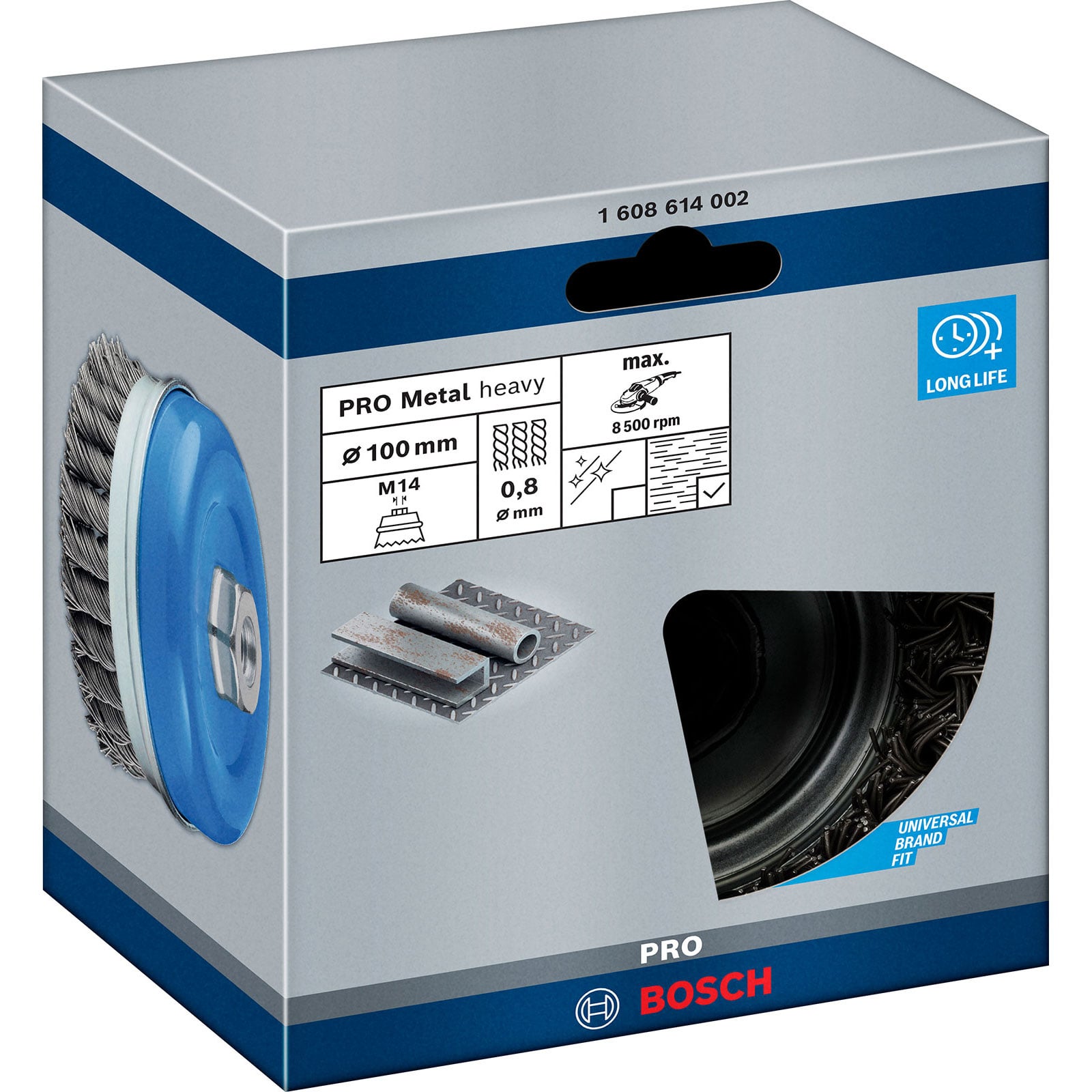 Szczotka garnkowa Bosch PRO Metal heavy 100 x 0,80 mm gwint - 1608614002 - 3
