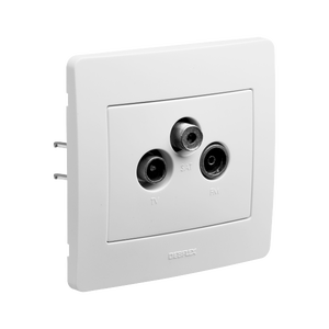 Prise TV mâle encastré 9,52mm Kalya - Argent - Zenitech
