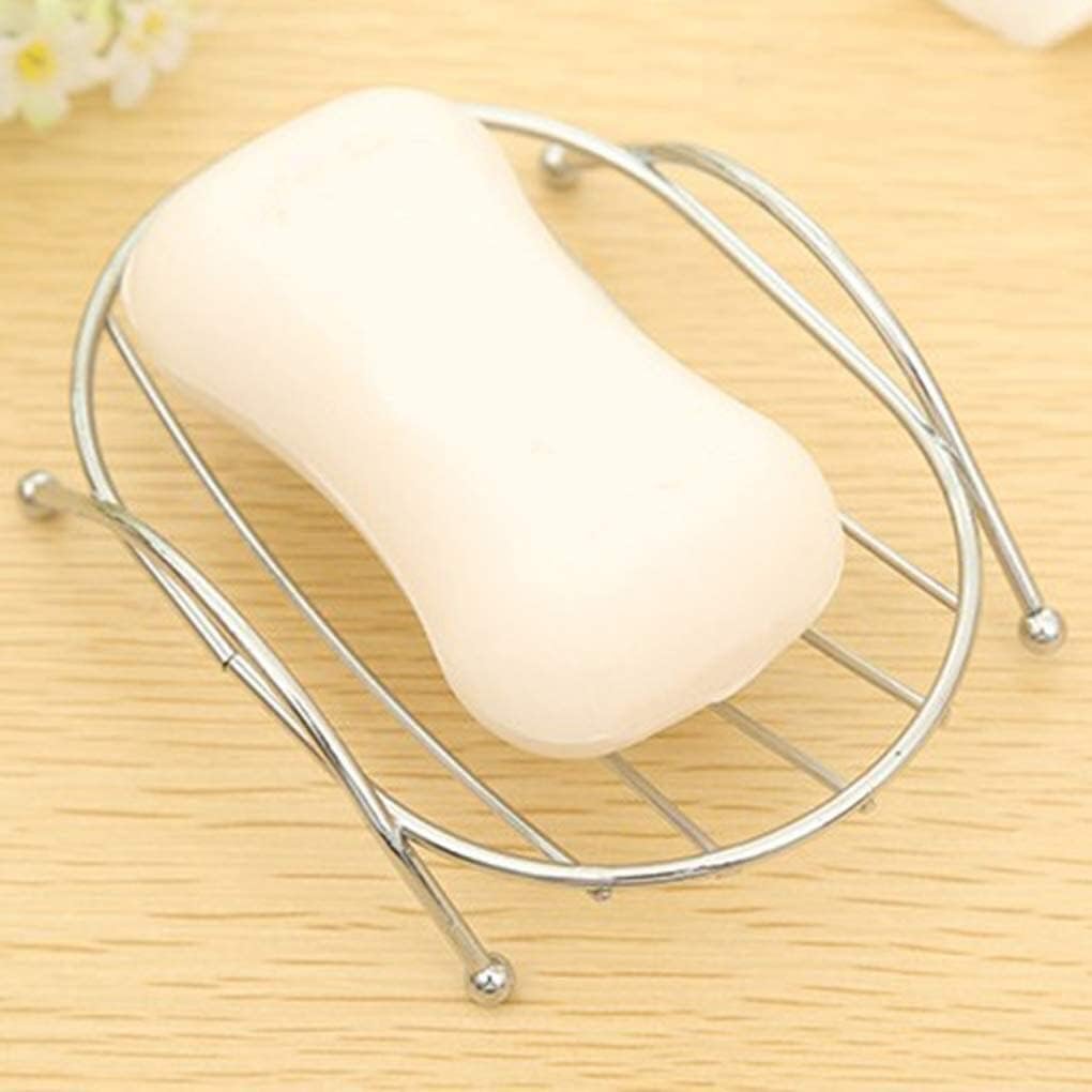 Porte-savon tendance rectangulaire en acier inoxydable avec ellipse pour la cuisine, la douche, utile et attrayant - 2