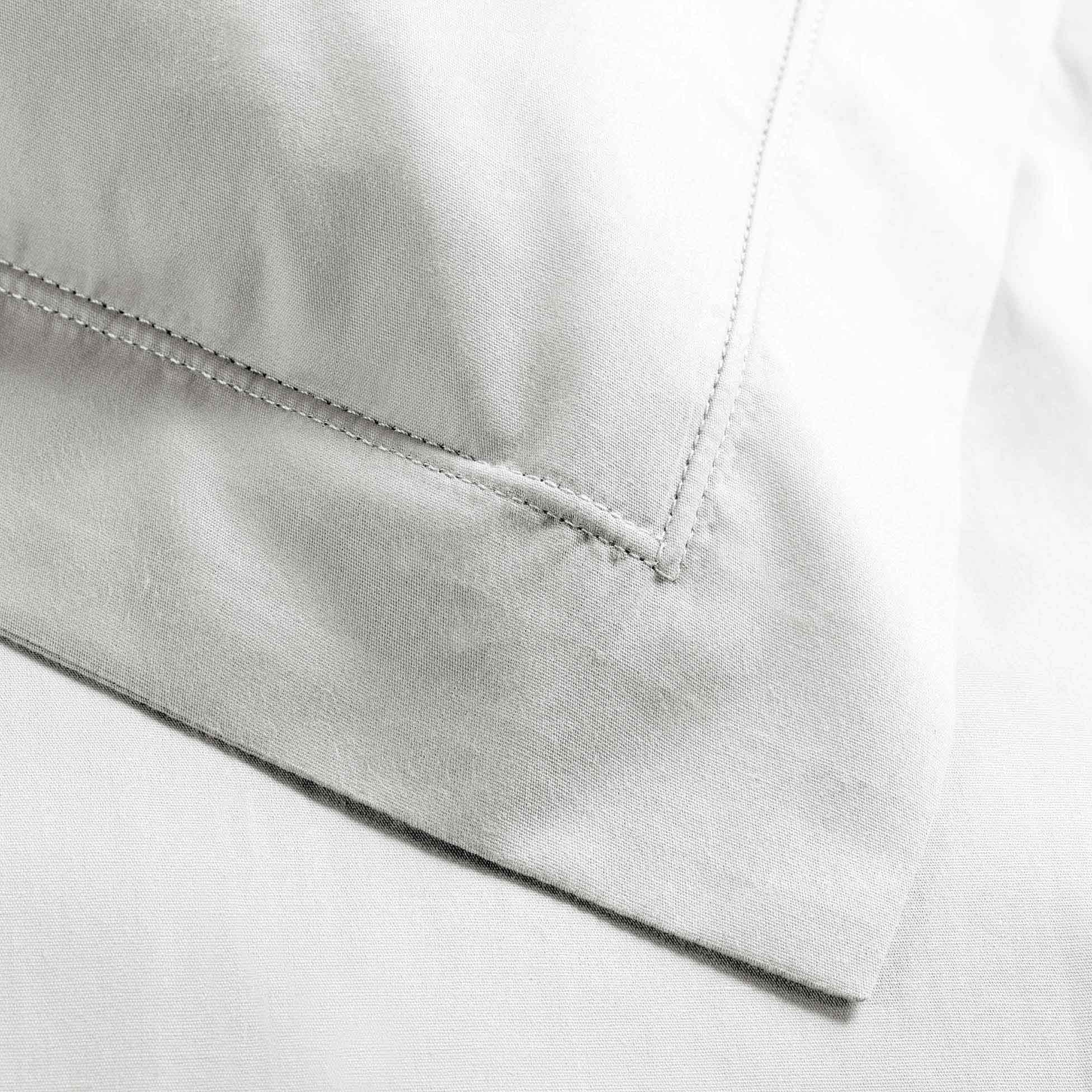 Taie d’oreiller volant plat – 50 x 70 cm – percale unie 78 fils – point bourdon –Blanc - 6