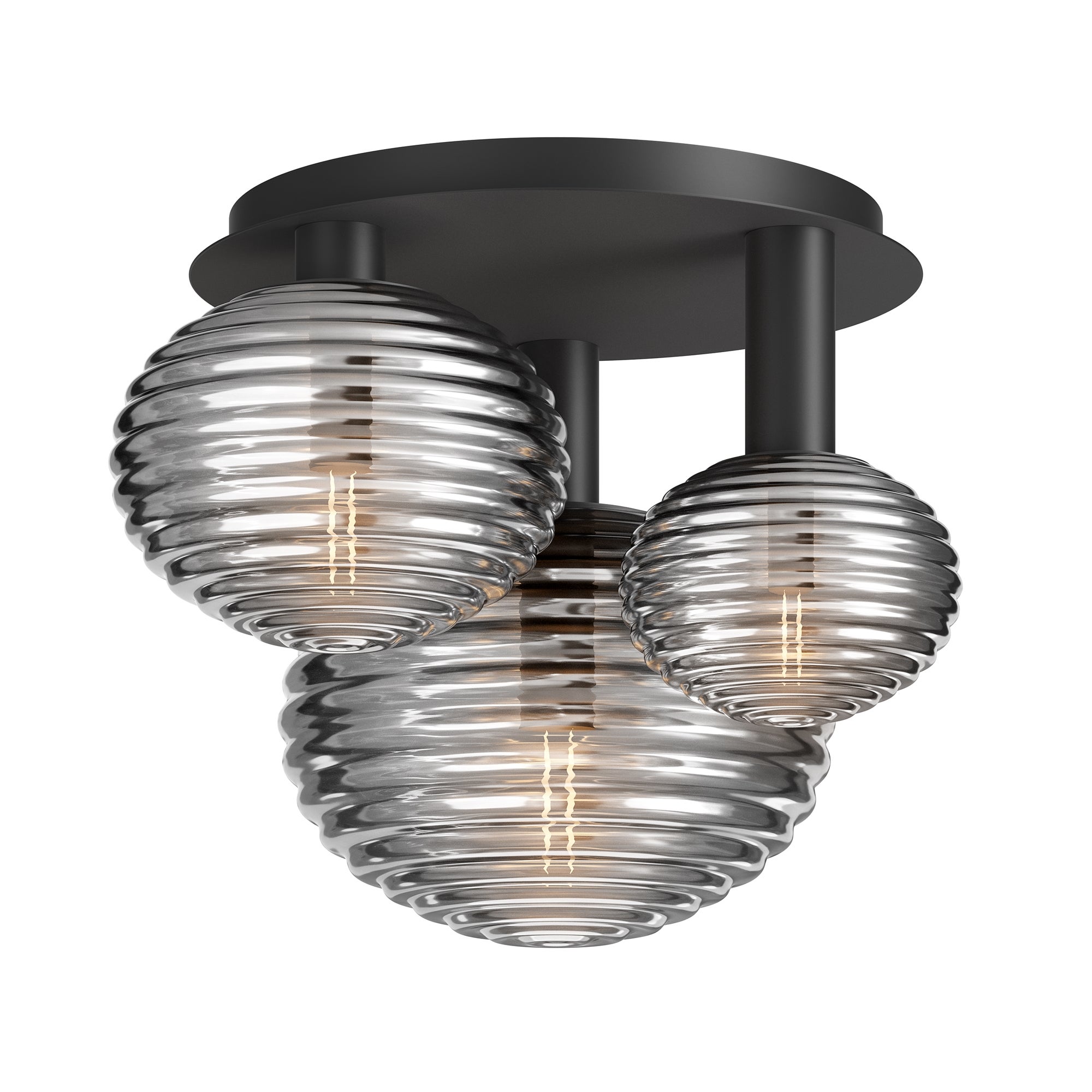 Lampa sufitowa wisząca Reels czarno-przezroczysta 3xE14x40W wym: 38,5 x 53,5 x 46 cm metal Maytoni