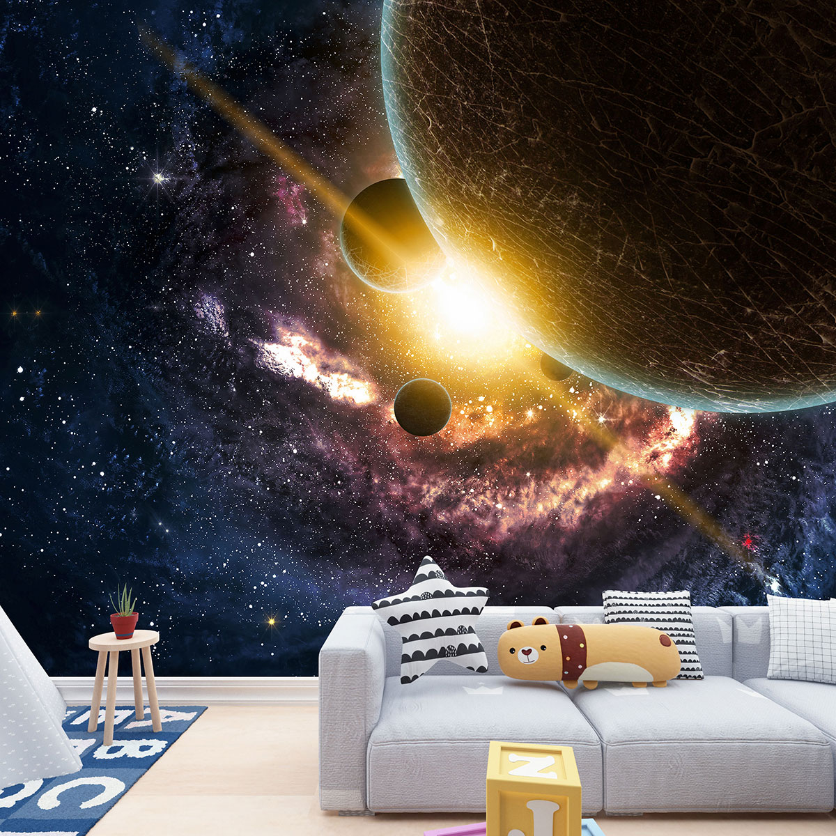 Papier Peint Mural Rose En Relief 3D Peint à La Main Aquarelle Papier