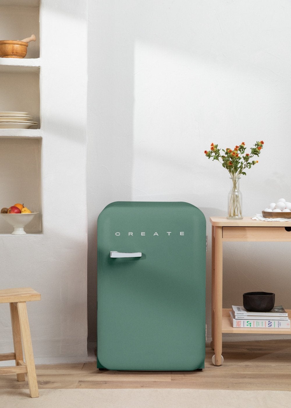 CREATE - FRIDGE RETRO 107L - Lodówka w stylu retro - Sauge