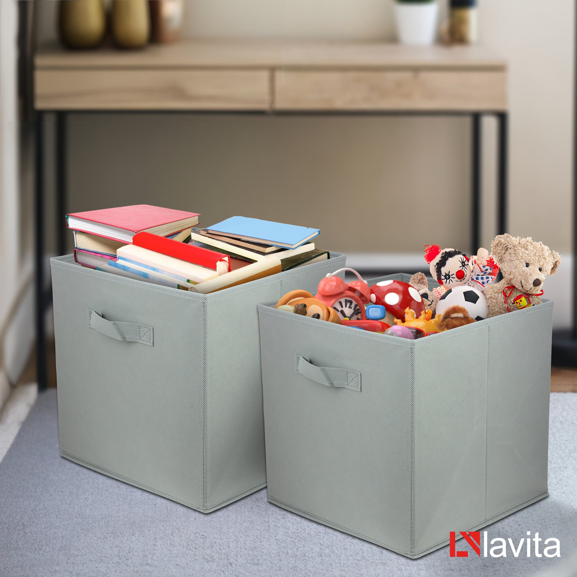 Boîte en carton Boîte textile 31x31x31 gris clair – light grey 31x31x31 - 5