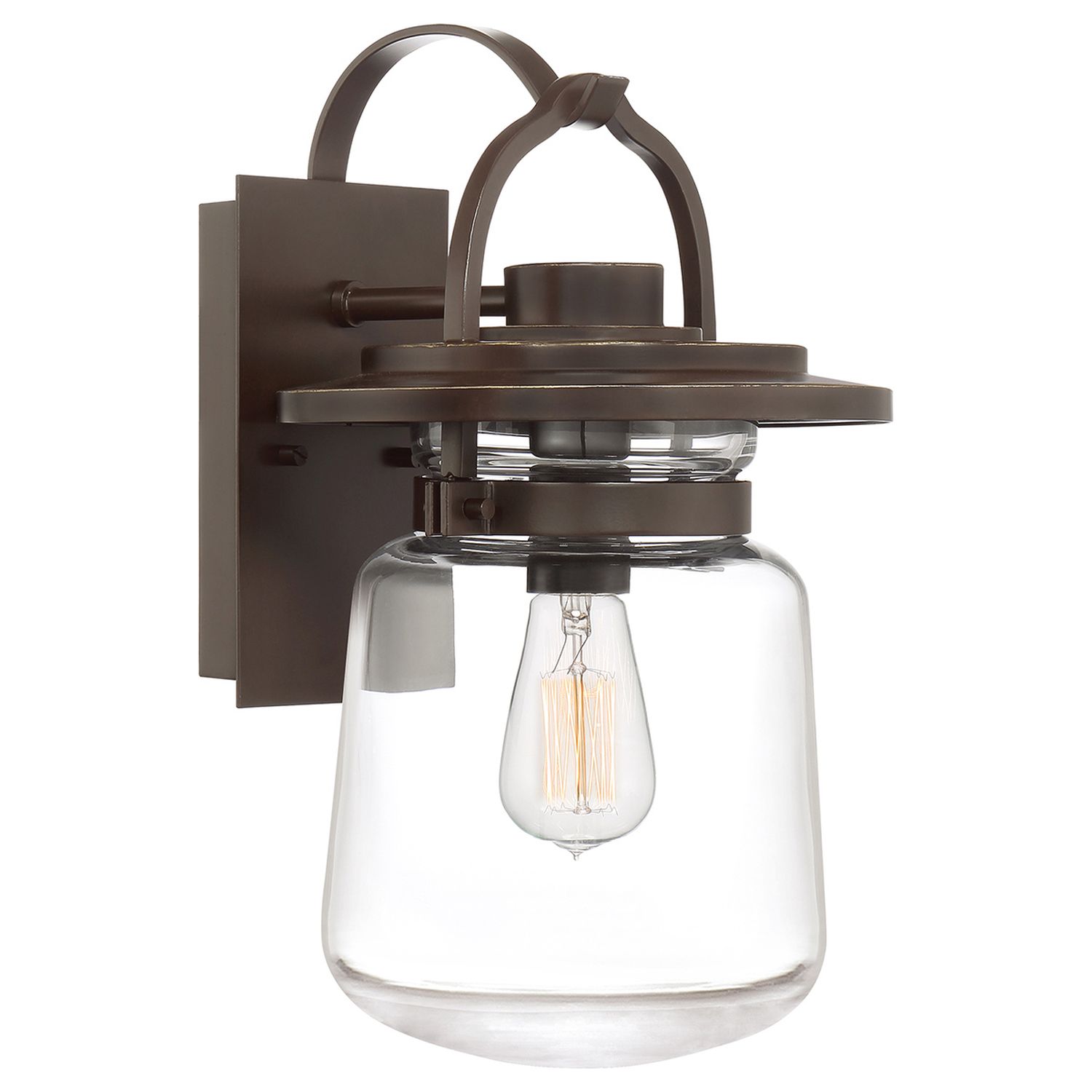 Lámpara de pared exterior para balcón y terraza ip44 h: 39,3 cm en bronce e27