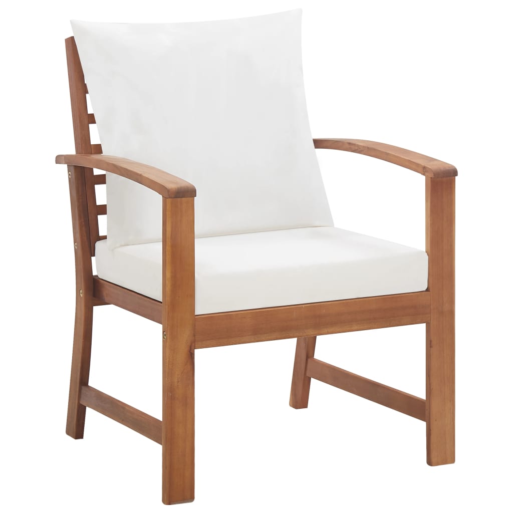Salon bas de jardin en Bois Beige 4 personnes - 8