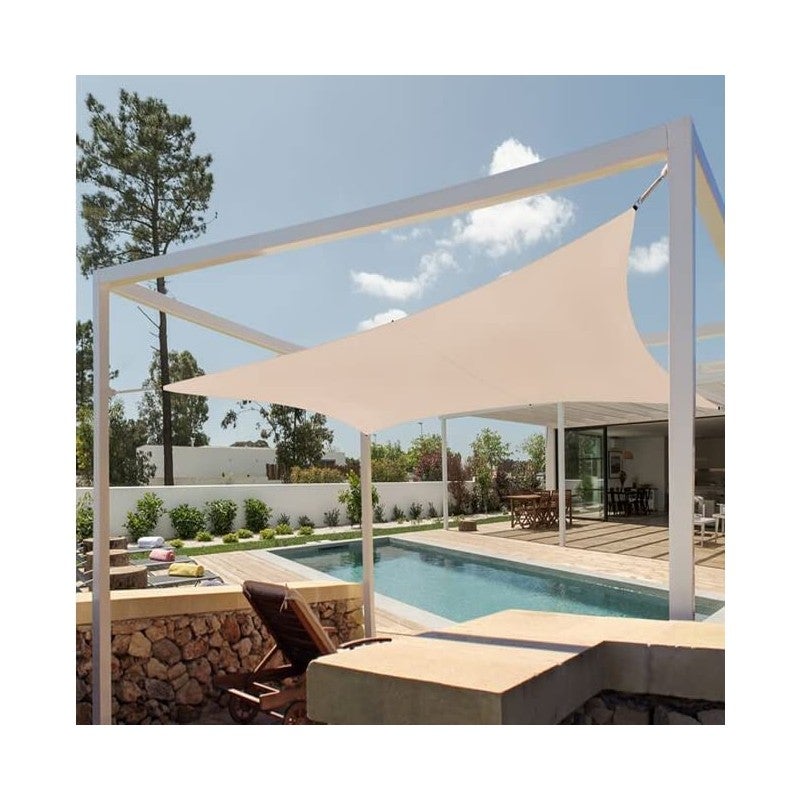Toivo Schaduwdoek Driehoek 3,6 x 3,6 x 3,6 Meter - Crème - HDPE