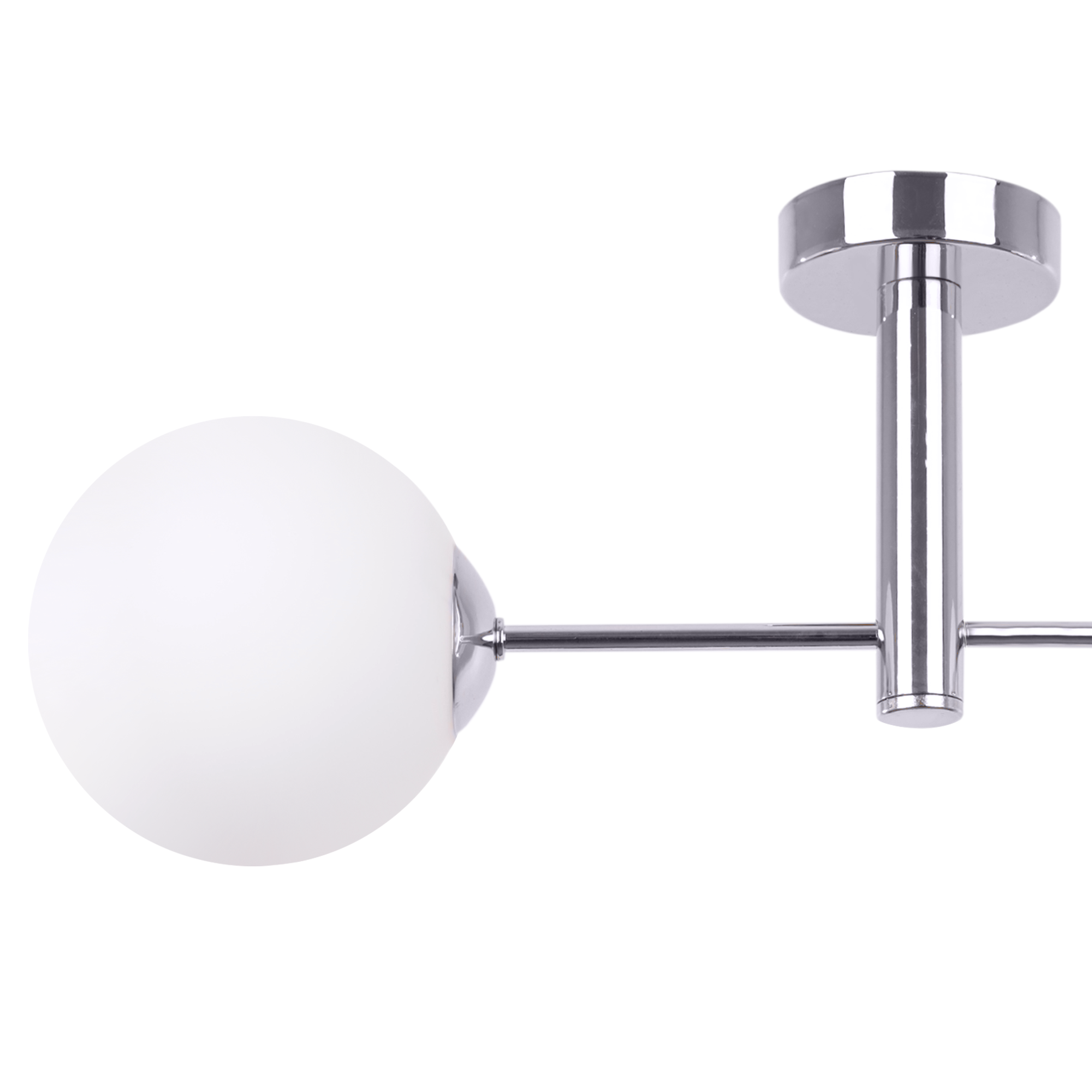 Lampa sufitowa wisząca Vicenza modern 2xE27 abażur kula biała/srebrna Light Home LH - 7