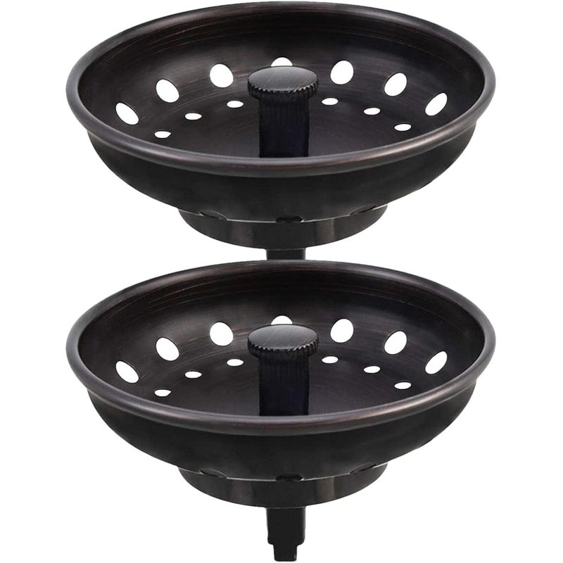 Koszyk na zlew kuchenny z gumy i stali nierdzewnej – nadaje się do mycia w zmywarce – chromowane akcesoria odpływowe – montaż na przycisk