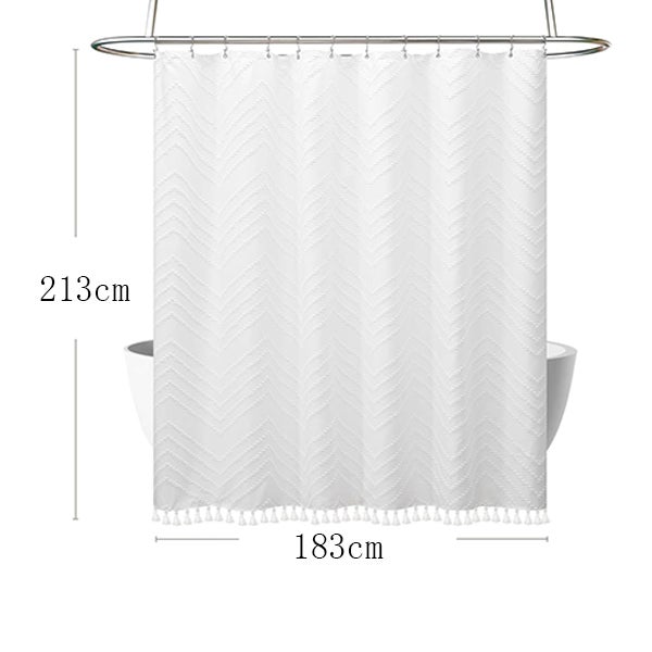 Tenda Doccia Martha Stewart Tessuto Intrecciato Martha Stewart Tenda Doccia Bohémien - Tessuto